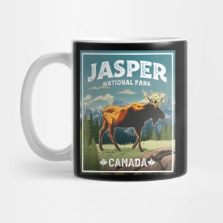 Jasper National Park Moose Vintage Look Mug